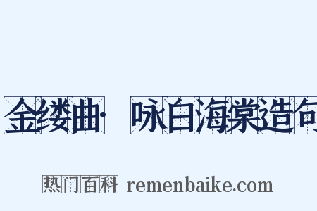 金缕曲·咏白海棠造句是什么意思的图片